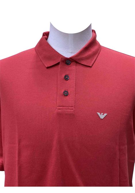 Mercerised piqué polo shirt with micro eagle EMPORIO ARMANI | polo shirts | 8N1FQ2 1JTKZ0413